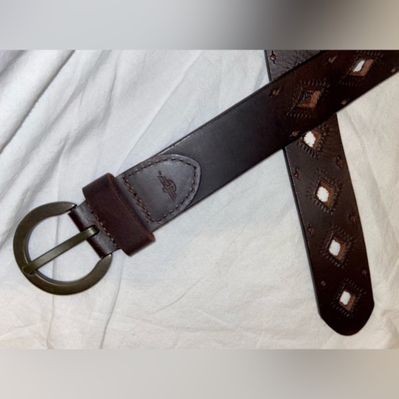UNISEX dark walnut genuine quality Leather Belt fits 35’’ waist‎ or less size M - Picture 4 of 14